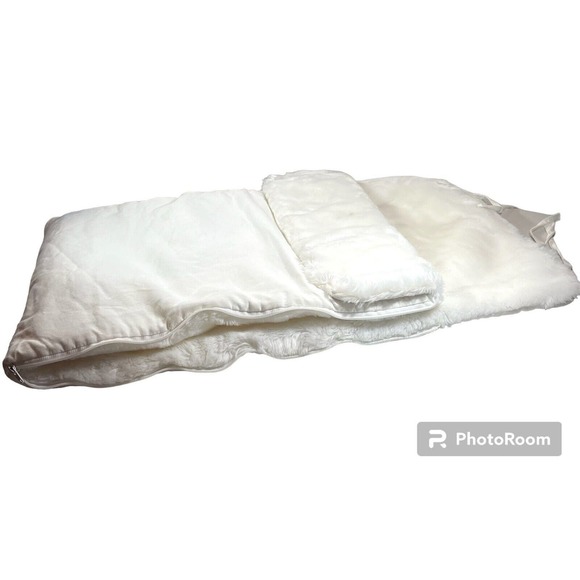 Plush Baby Sleeping Pad Bag Made In France White For 0-12 Months Co-sleep Crib - Picture 2 of 15